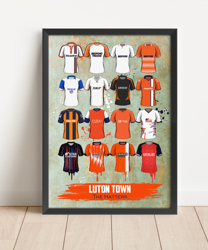 Luton town painted shirt - luton,