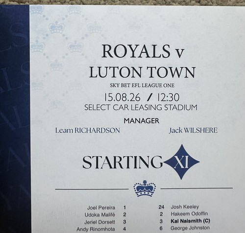 Reading luton town - fc, v
