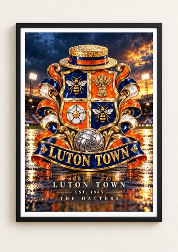 Luton town football - football, wall