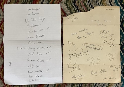 Luton town signed letter - town,