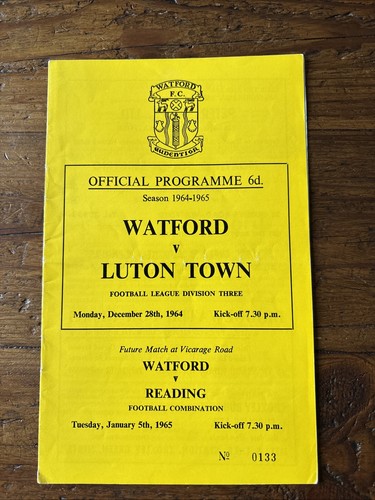 Watford luton town 1964 - watford, 1964-65