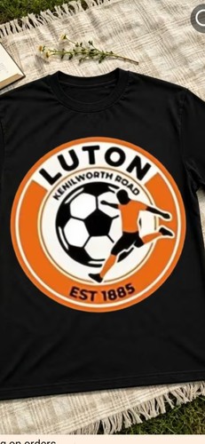 Luton town black shirt - town, t-shirt