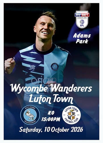 Wycombe wanderers luton - luton, town