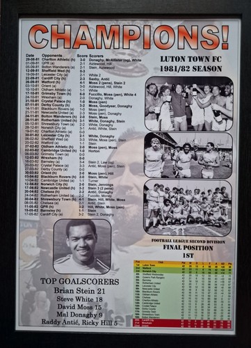 Luton town 1981 - luton, 1981/82