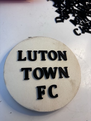 Luton town round wooden - town,