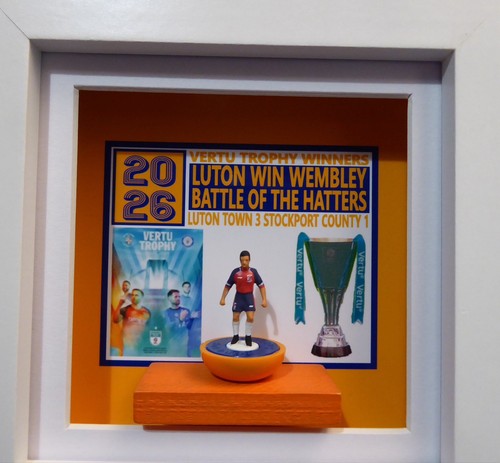 Luton town mini framed art - town,